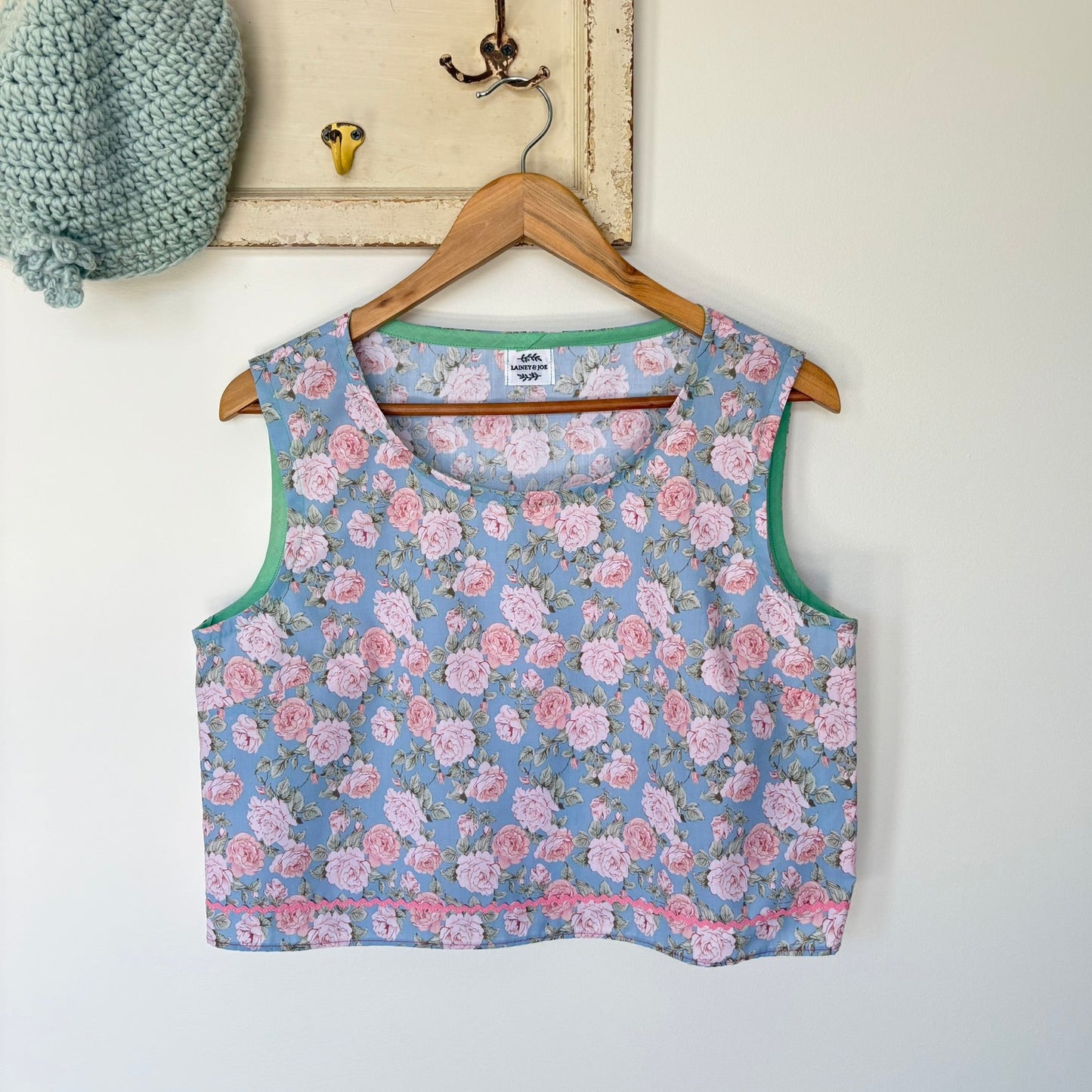 One of a Kind Ric Rac Tank Top - Blue Rose - Size 10