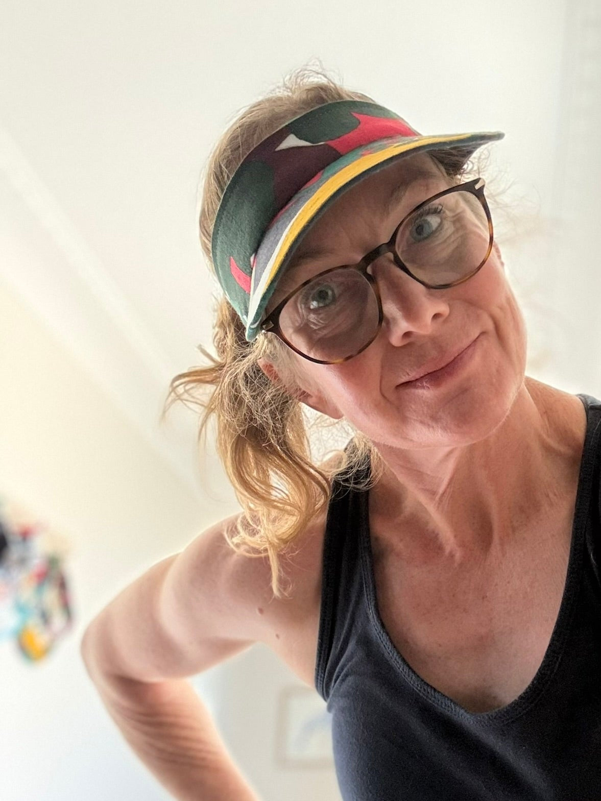 One of a Kind Sun Visor - Bushfire Abstract