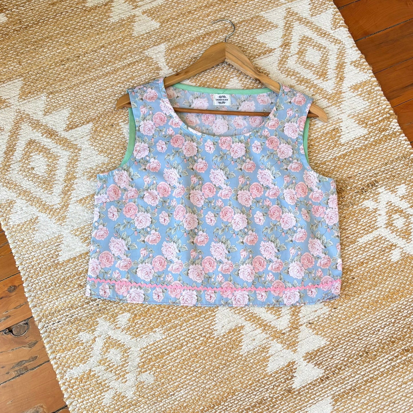 One of a Kind Ric Rac Tank Top - Blue Rose - Size 10