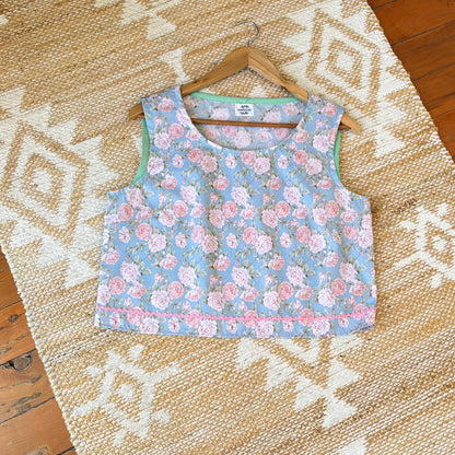 One of a Kind Ric Rac Tank Top - Blue Rose - Size 10