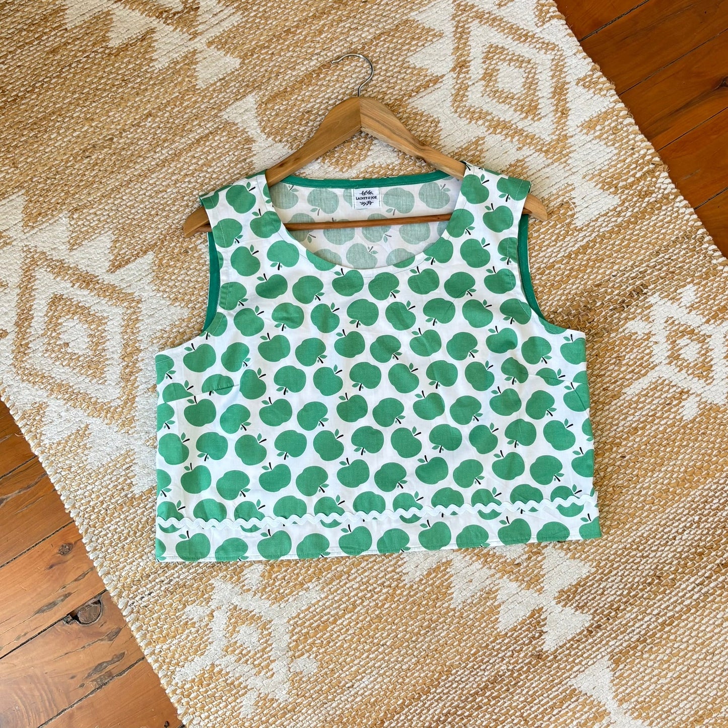 One of a Kind Ric Rac Tank Top - Green Apples - Size 12