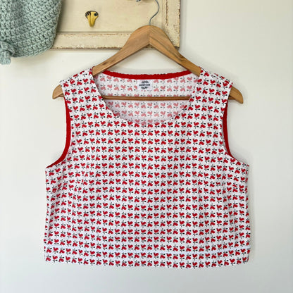 One of a Kind Ric Rac Tank Top - Red Rooster Weathervane - Size 12