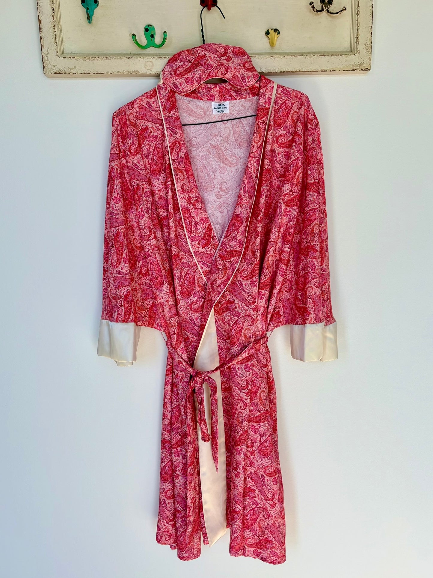 Luxe Robe and Sleep Mask - Pink Paisley