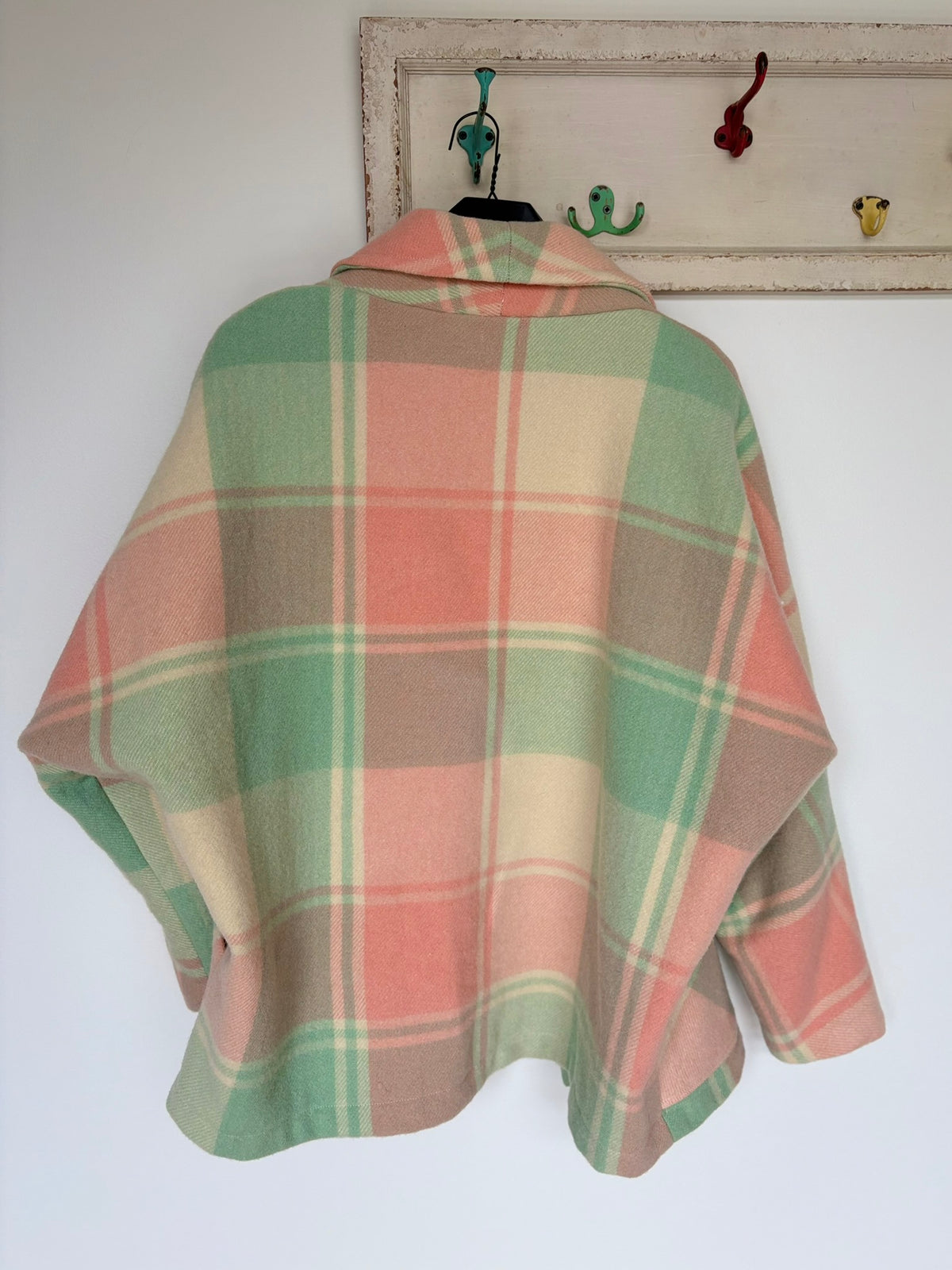 One of a Kind Blanket Coat – Pastel Wool – Size 16-18