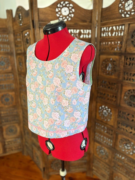 One of a Kind Ric Rac Tank Top - Blue Rose - Size 10