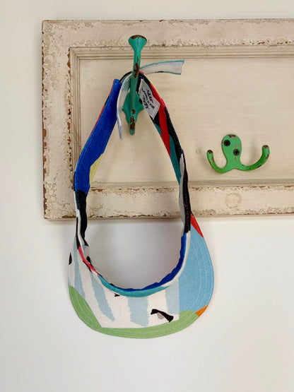One of a Kind Sun Visor - Seaside Abstract